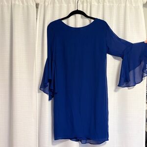 INC International Concepts Royal Blue Long Sleeve Dress